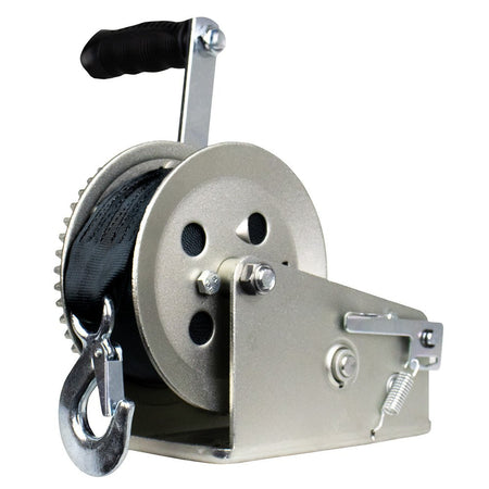 Powerwinch Utility Series Winch 2,500lb, 2 Speed, 6" Crank Arm - Zinc - Get Tight Gear