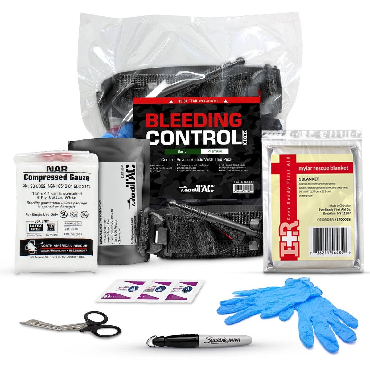 Premium Bleeding Control Pack – Emergency Trauma Kit - Get Tight Gear