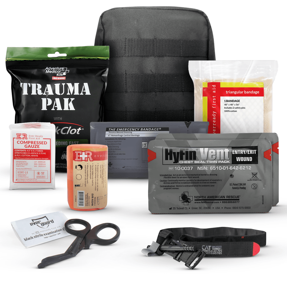 Premium IFAK Kit - Trauma Pak, CAT Tourniquet, Hyfin Chest Seal - Get Tight Gear