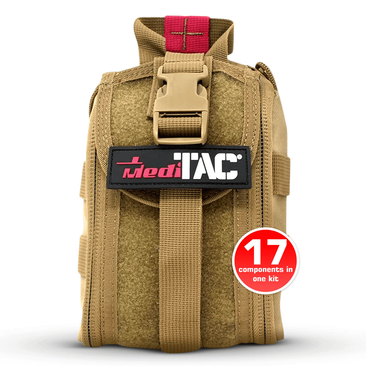 Premium Tactical IFAK Kit w Rip - Away Velcro, SOF Tourniquet & CELOX - Get Tight Gear