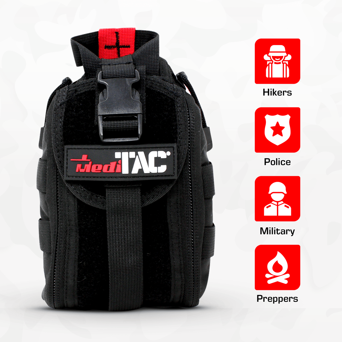 Premium Tactical IFAK Kit w Rip - Away Velcro, SOF Tourniquet & CELOX - Get Tight Gear