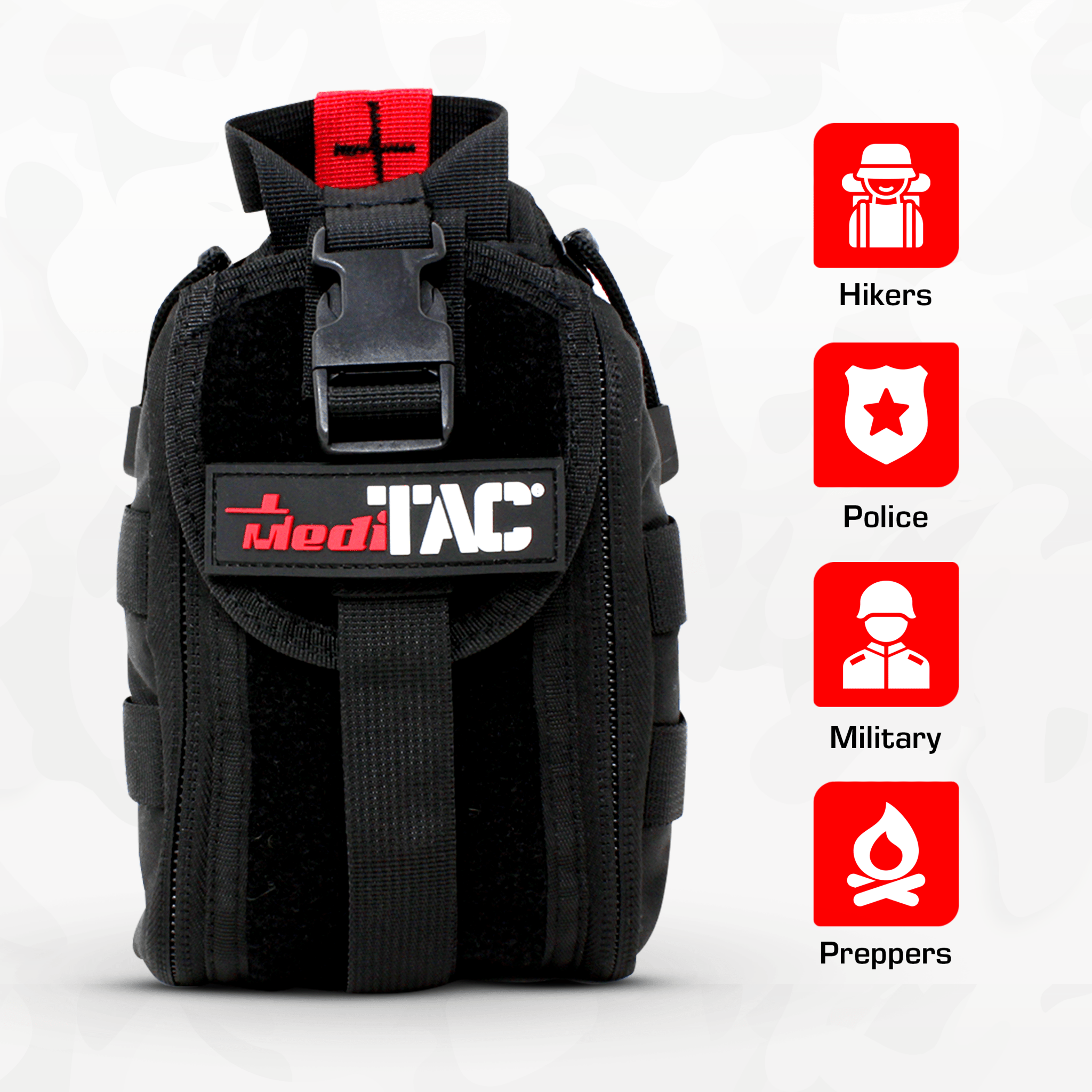 Premium Tactical IFAK Kit w Rip - Away Velcro, SOF Tourniquet & CELOX - Get Tight Gear