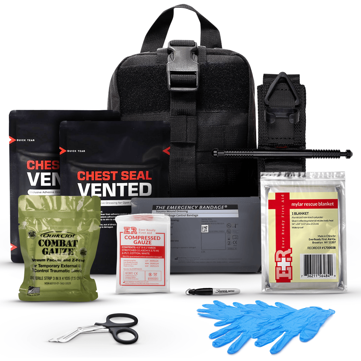 Premium Trauma IFAK Compact Kit with CAT Tourniquet & Chest Seals - Get Tight Gear