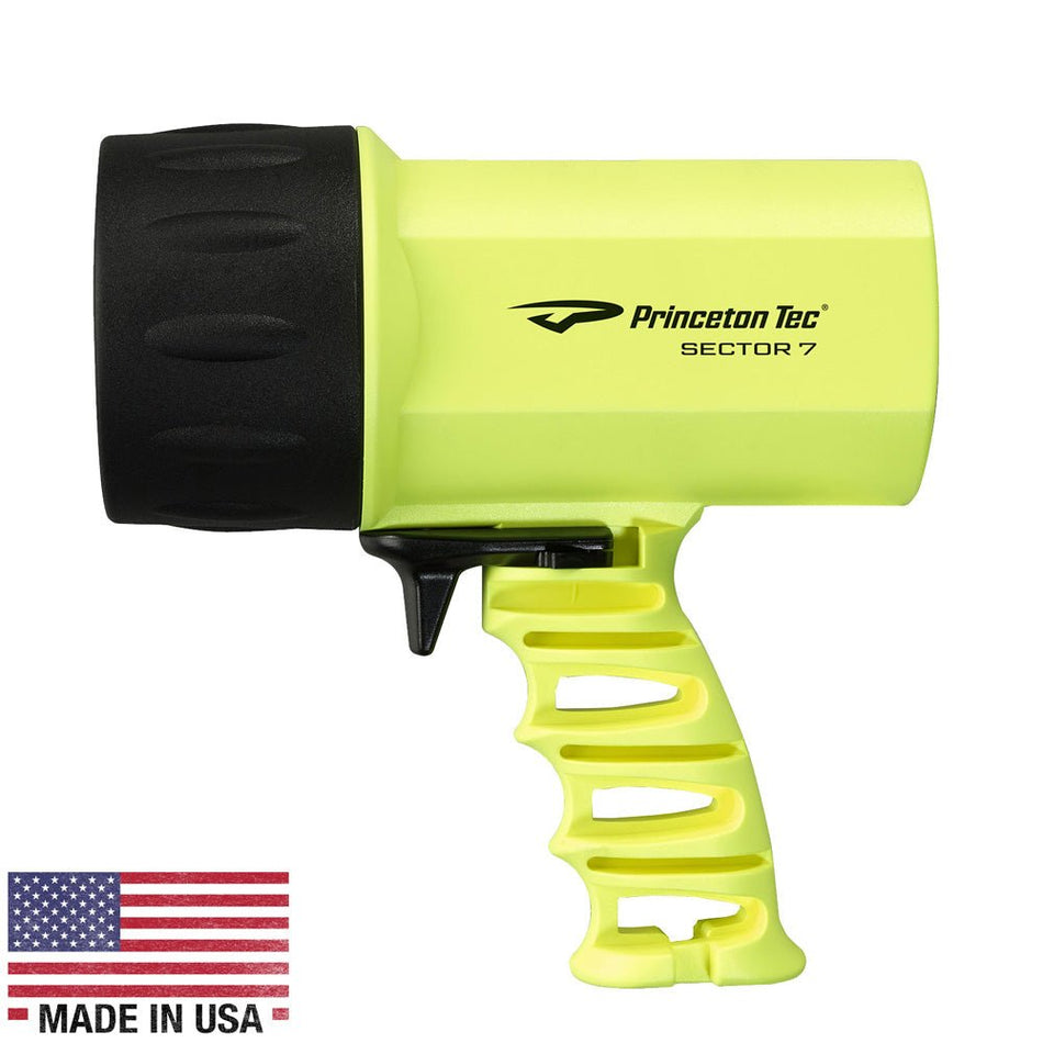 Princeton Tec Sector 7 LED Spotlight - Neon Yellow - Get Tight Gear