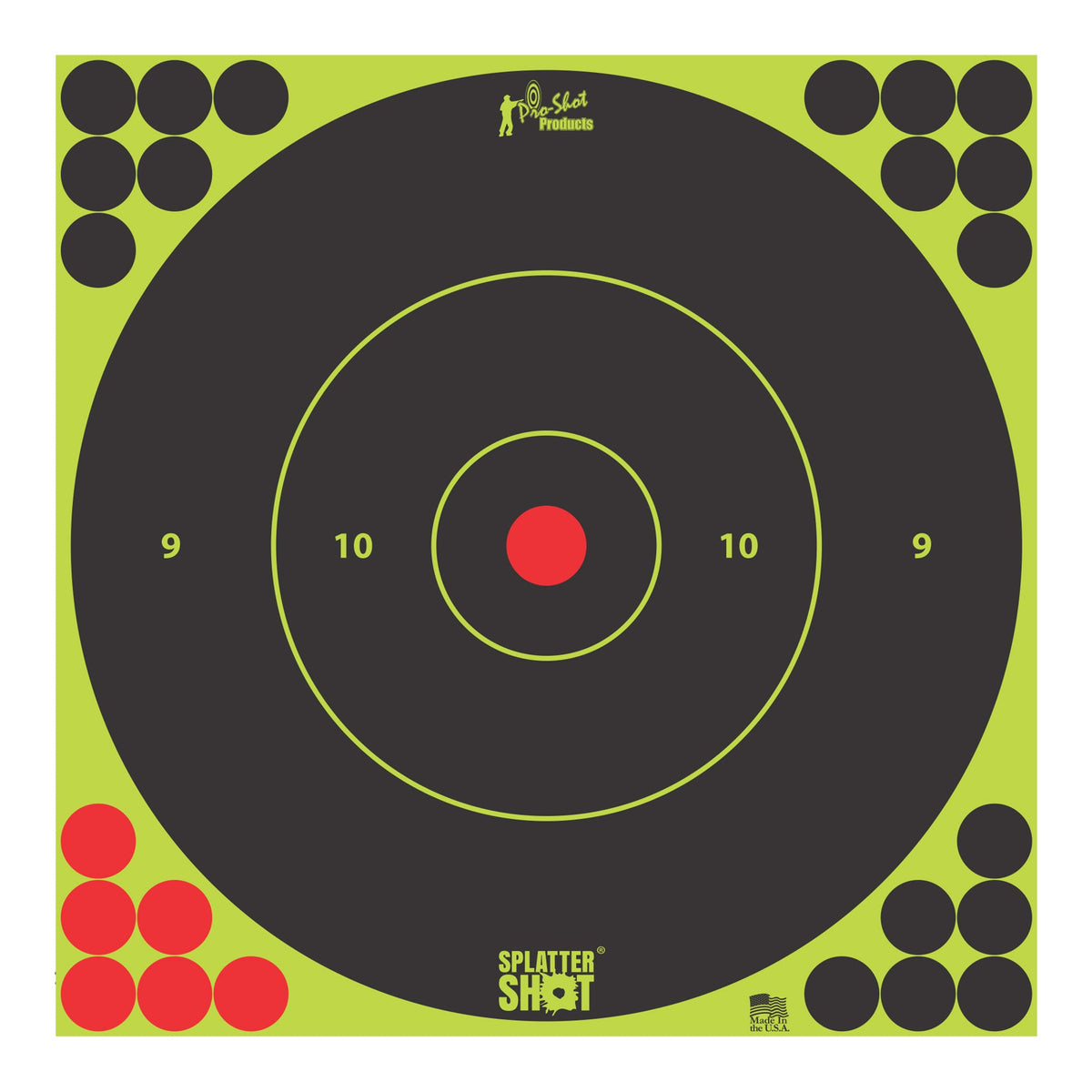 PRO - SHOT TARGET 12 GRN BULLSEYE 5PK - Get Tight Gear