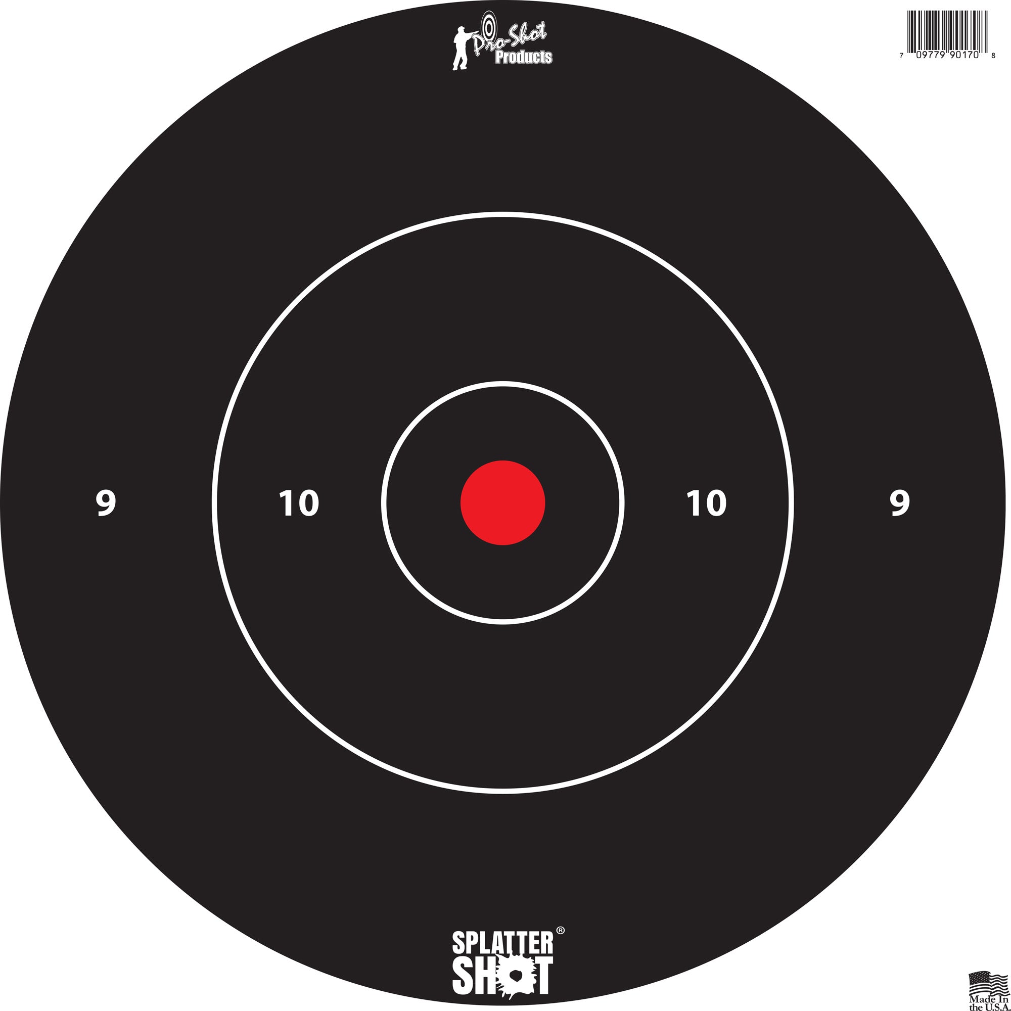 PRO - SHOT TARGET 12 WHT BULLSEYE 5PK - Get Tight Gear