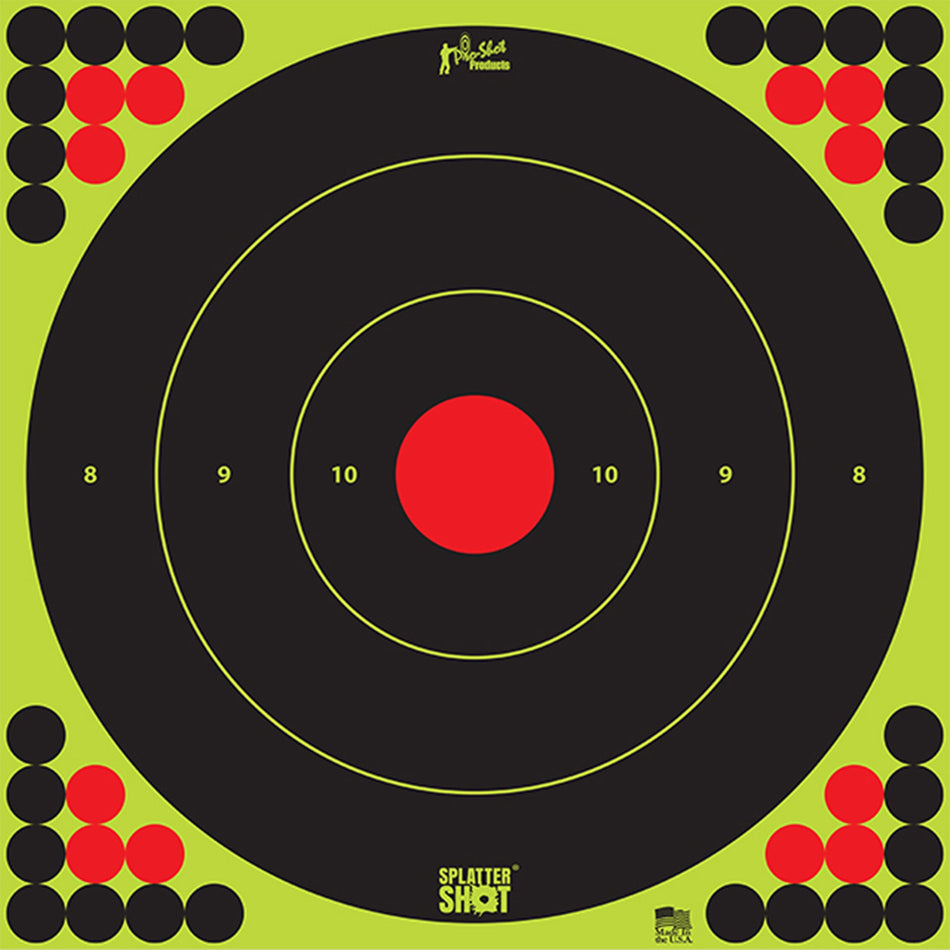 PRO - SHOT TARGET 17 GRN BULLSEYE 5PK - Get Tight Gear