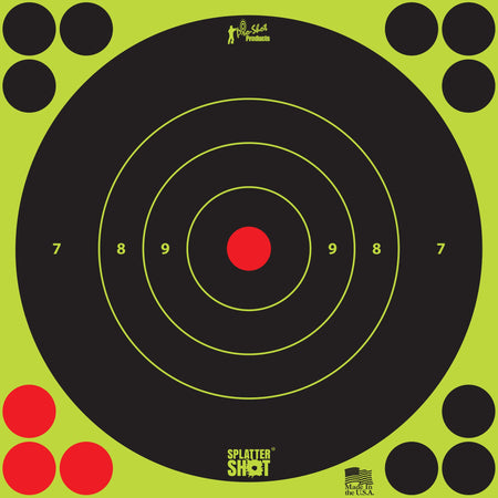 PRO - SHOT TARGET 8 GRN BULLSEYE 6PK - Get Tight Gear