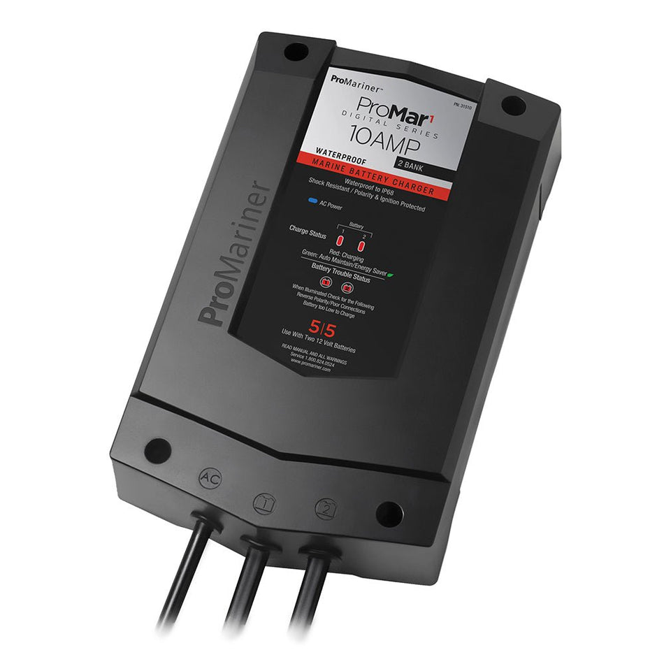 ProMariner ProMar1 DS Digital - 10 Amp - 2 Bank Charger - Get Tight Gear
