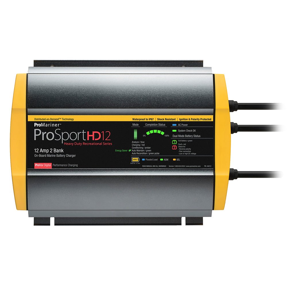 ProMariner ProSportHD 12 Gen 4 - 12 Amp - 2 Bank Battery Charger - Get Tight Gear