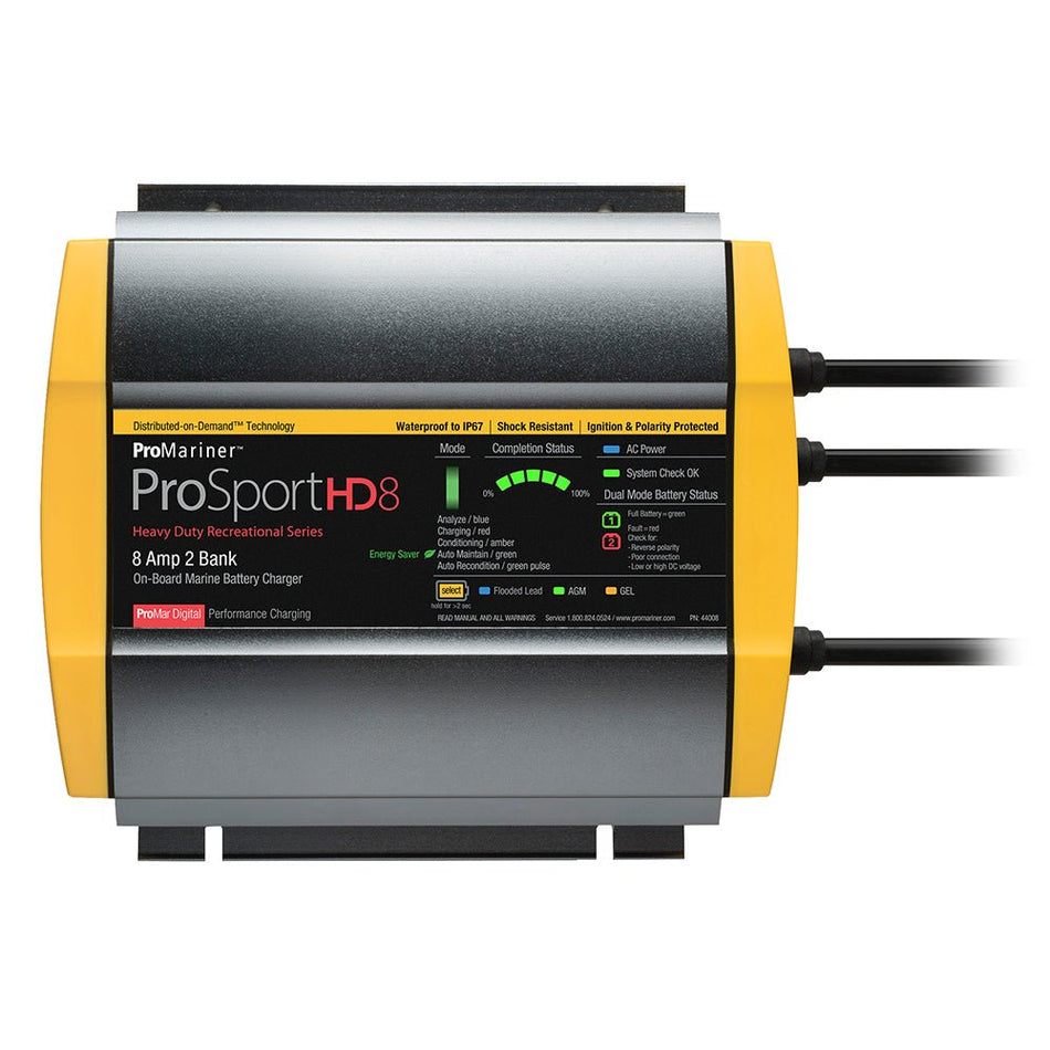 ProMariner ProSportHD 8 Gen 4 - 8 Amp - 2 Bank Battery Charger - Get Tight Gear