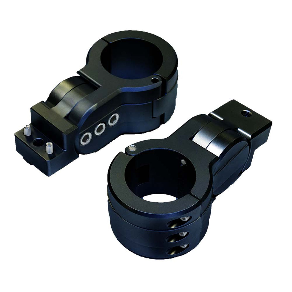 PTM Edge Board Rack Mounts - 2.38" Pipe Clamp - Black - Get Tight Gear