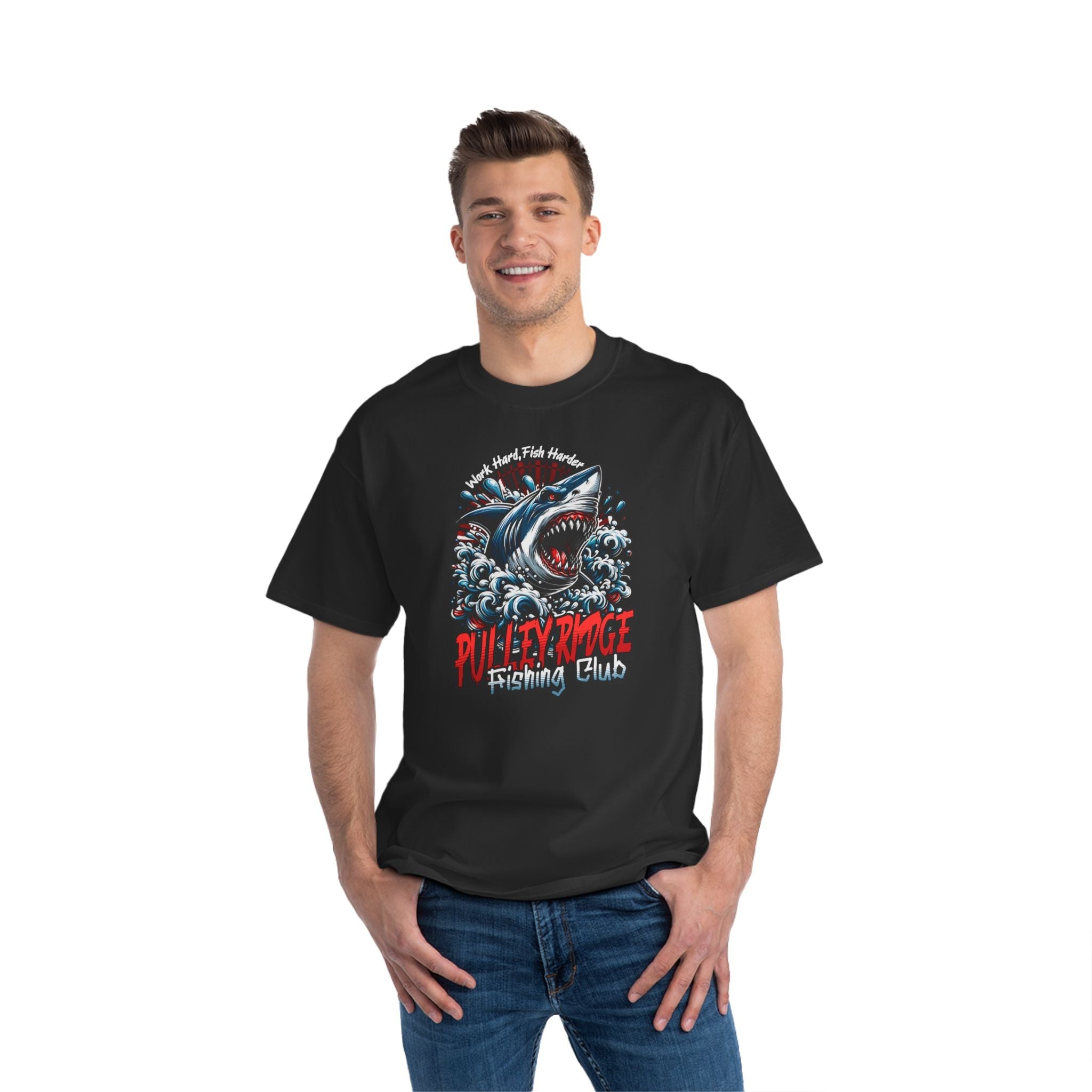 Pulley Ridge Fishing Club Shark T-Shirt for Fishing Enthusiasts - Get Tight Gear