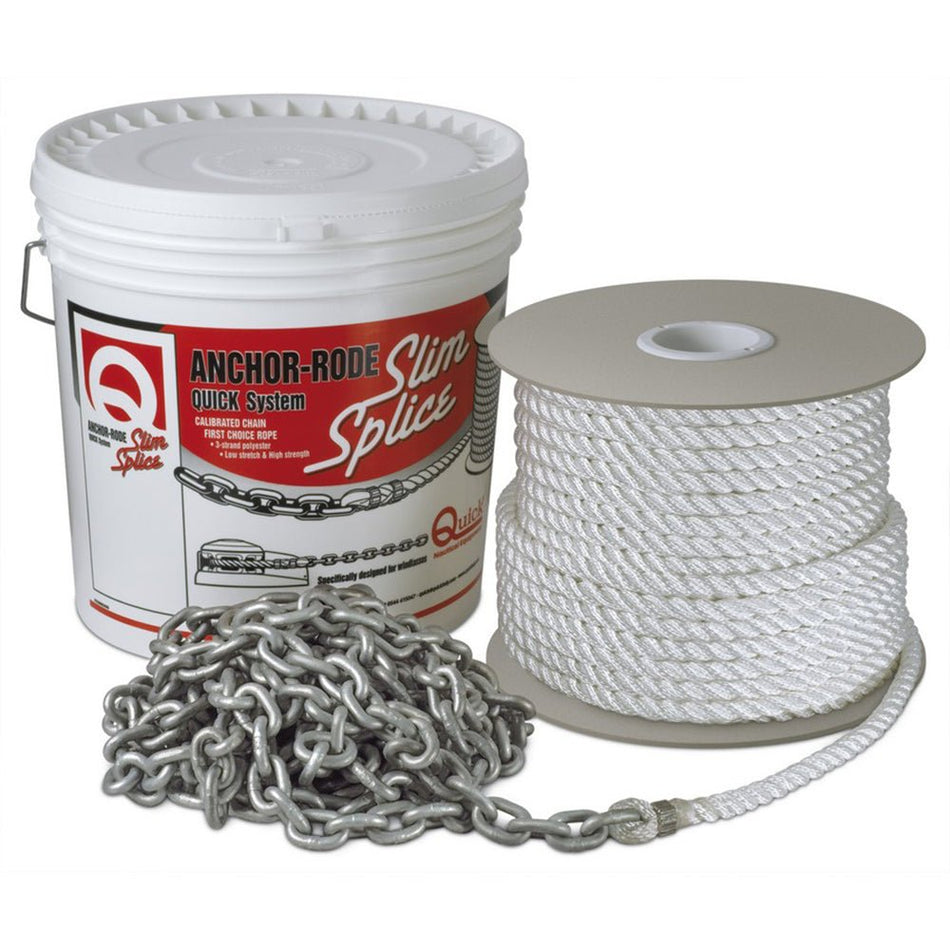 Quick Anchor Rode 25' - 8mm Chain - 200' - 9/16" 3 Plait Rope - Get Tight Gear