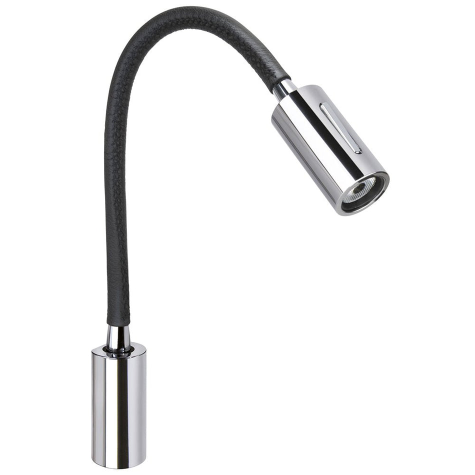 Quick Audrey WL Wall Light w/USB & Switch Daylight Black Neopreme Chrome - Get Tight Gear