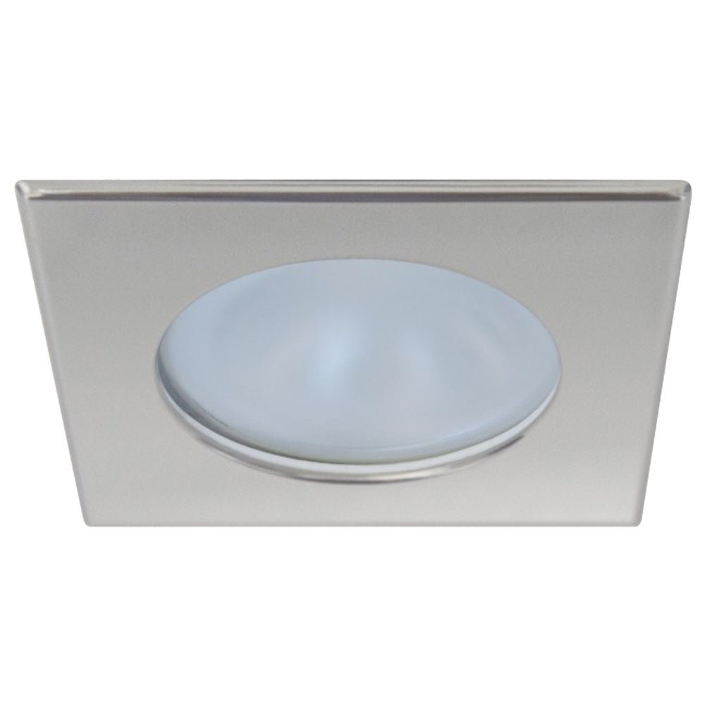 Quick Blake XP Downlight LED - 4W, IP66, Screw Mounted - Square Satin Bezel, Round Warm White Light - Get Tight Gear