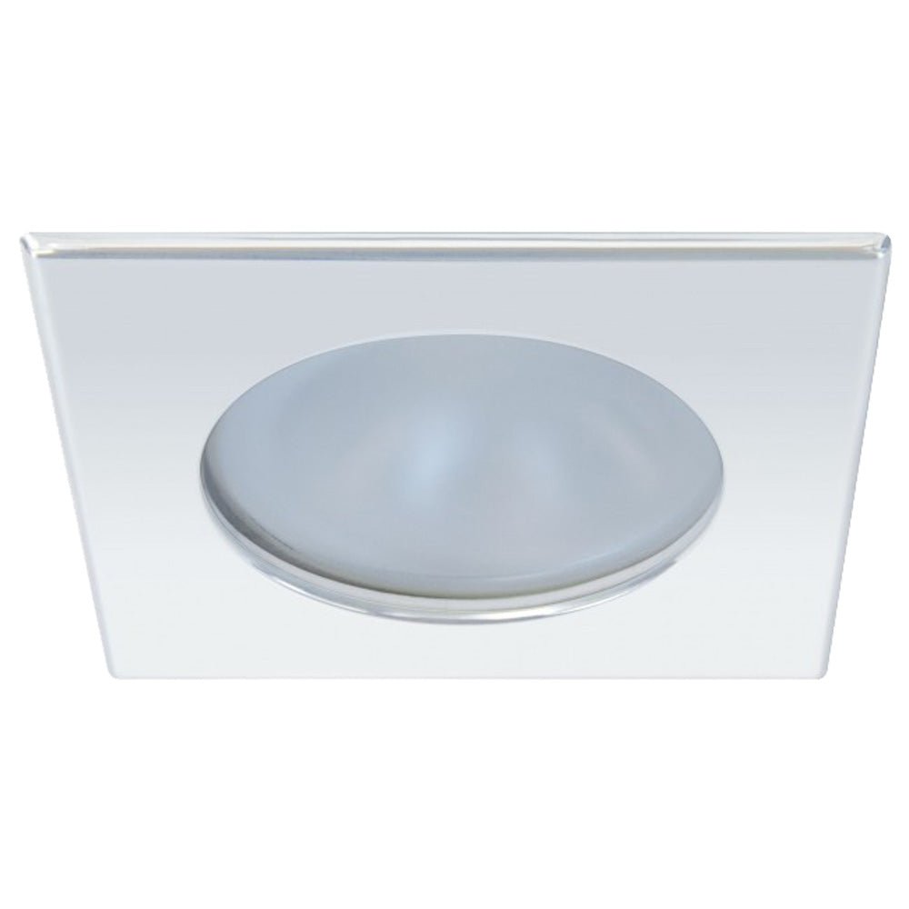 Quick Blake XP Downlight LED - 4W, IP66, Screw Mounted - Square Stainless Bezel, Round Warm White Light - Get Tight Gear