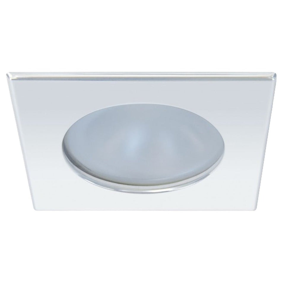Quick Blake XP Downlight LED - 6W, IP66, Spring Mounted - Square Stainless Bezel, Round Warm White Light - Get Tight Gear