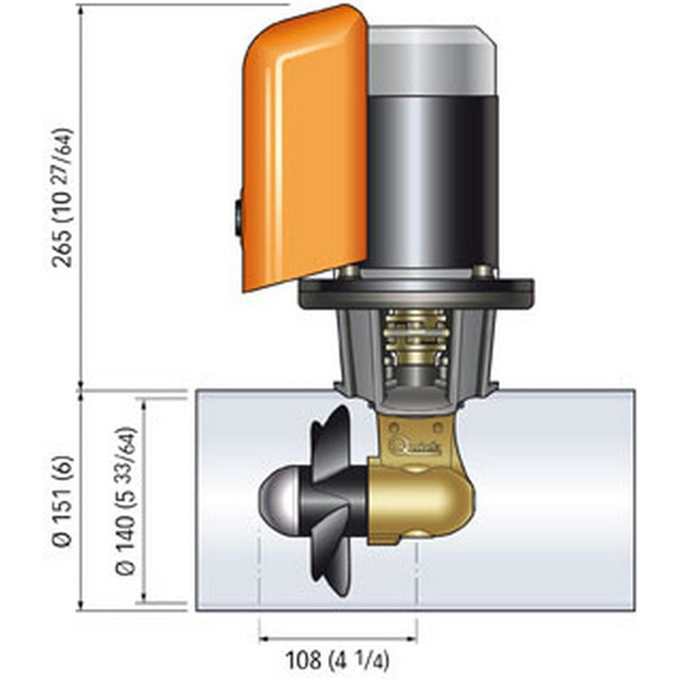 Quick Bow Thruster BTQ 140 - 30 30KGF - 12V - D140 - 1.5kW - Get Tight Gear