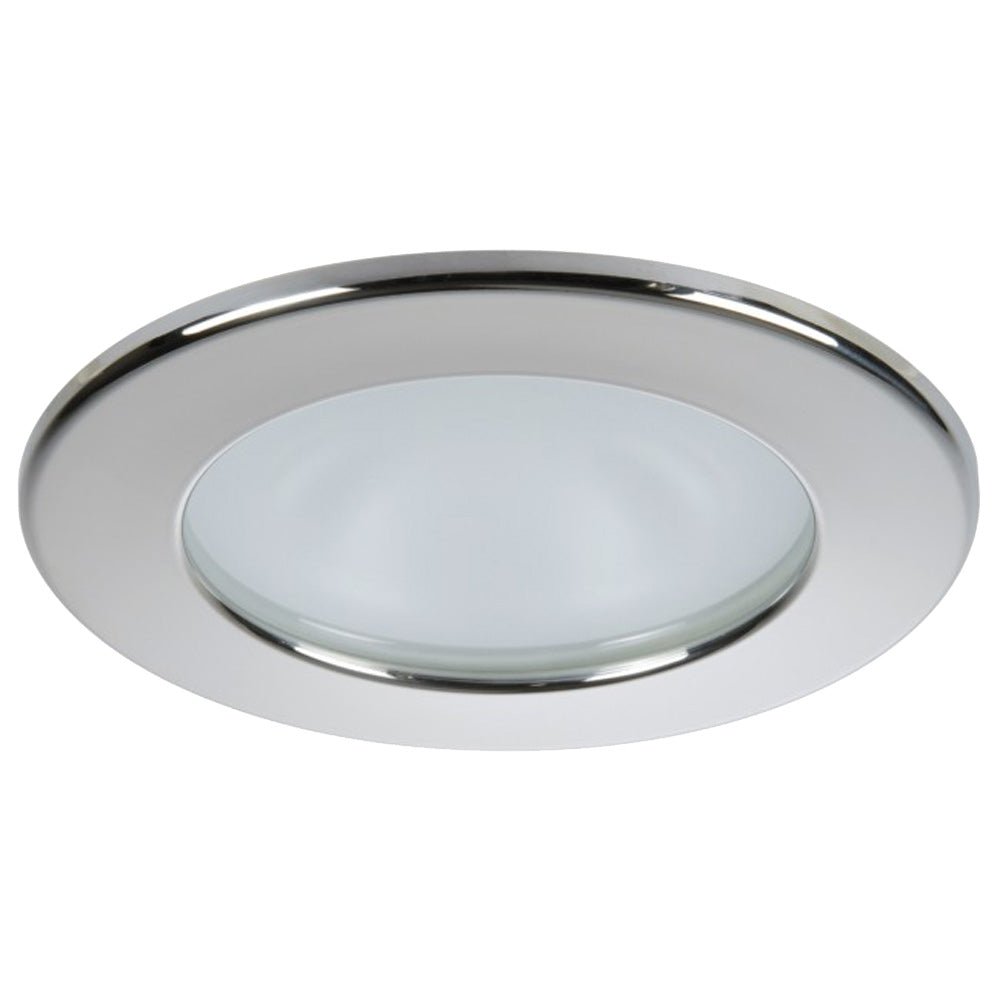 Quick Kai XP Downlight LED - 4W, IP66, Spring Mounted - Round Stainless Bezel, Round Warm White Light - Get Tight Gear