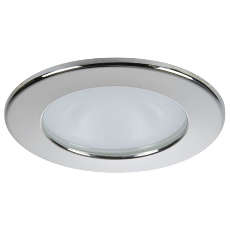 Quick Kai XP Downlight LED - 4W, IP66, Spring Mounted - Round Stainless Bezel, Round Warm White Light - Get Tight Gear