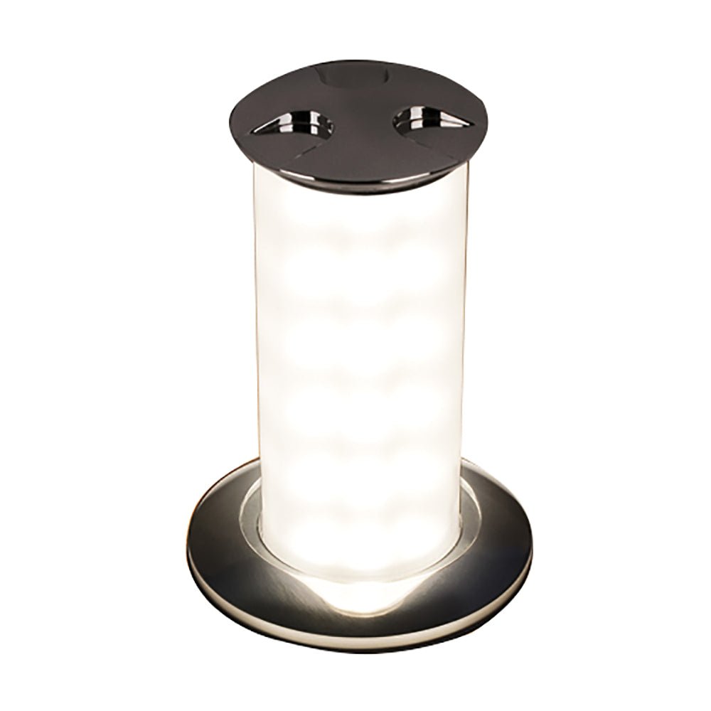 Quick Secret 3W Retractable Lamp w/Automatic Switch IP66 Mirrored Chrome Finish - Warm White LED - Get Tight Gear