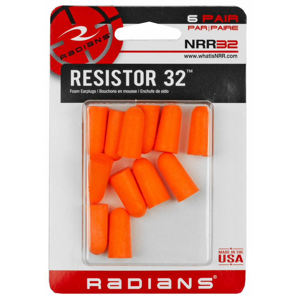 RADIANS RESISTOR EARPLUG 6 PAIRS - Get Tight Gear