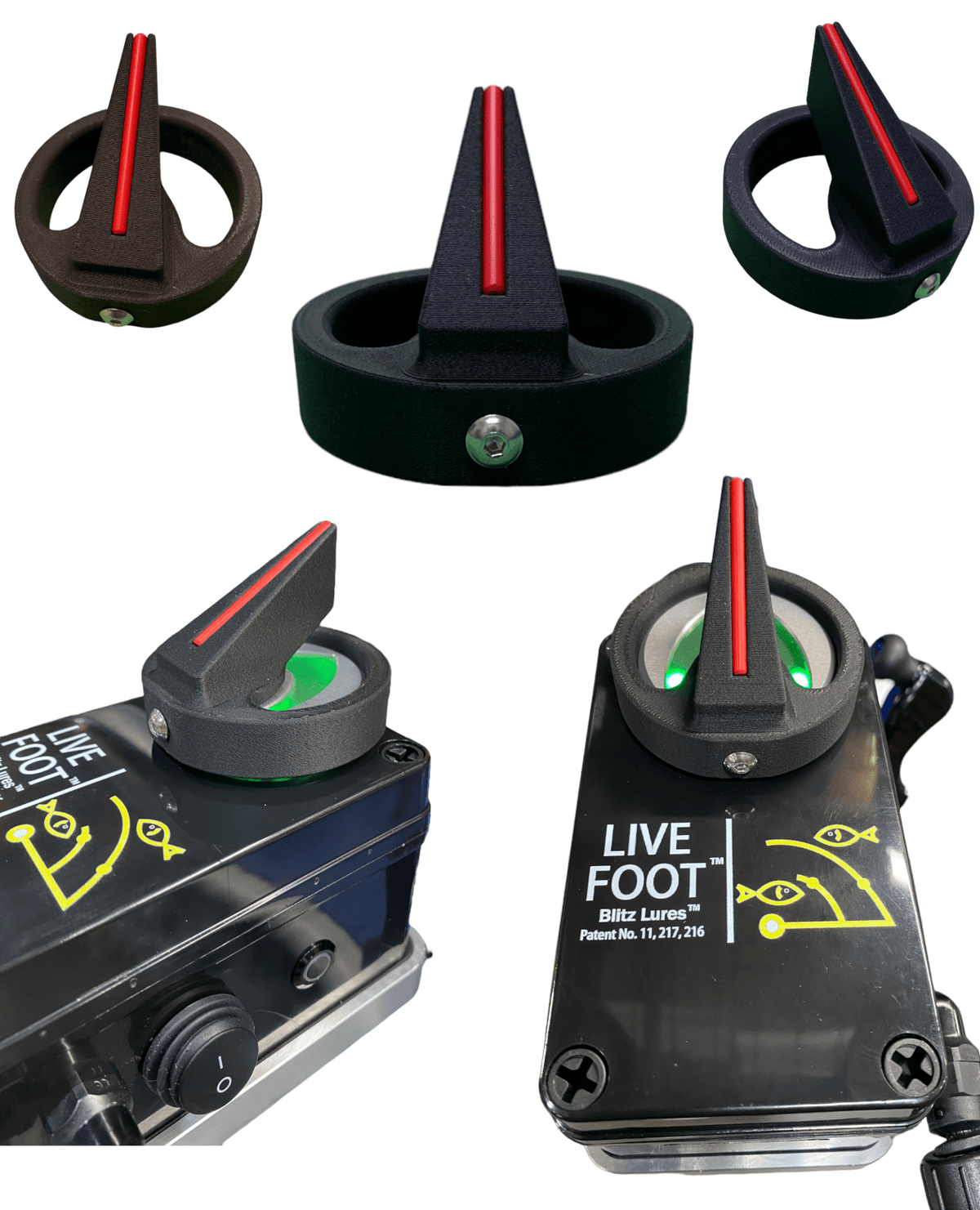 Raised Directional Indicator for the Blitz Lures Live Foot - Get Tight Gear