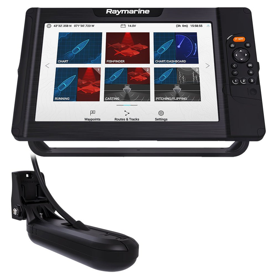 Raymarine Element 12 HV Combo w/HV - 100 Transom Mount Transducer & Lighthouse North America Chart - Get Tight Gear