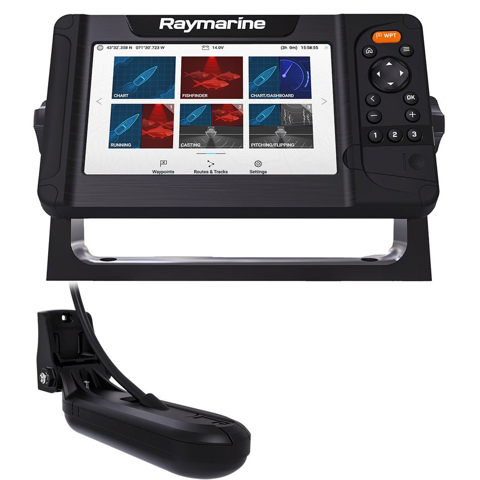 Raymarine Element 7 HV Combo w/HV - 100 Transom Mount Transducer & Lighthouse North America Chart - Get Tight Gear