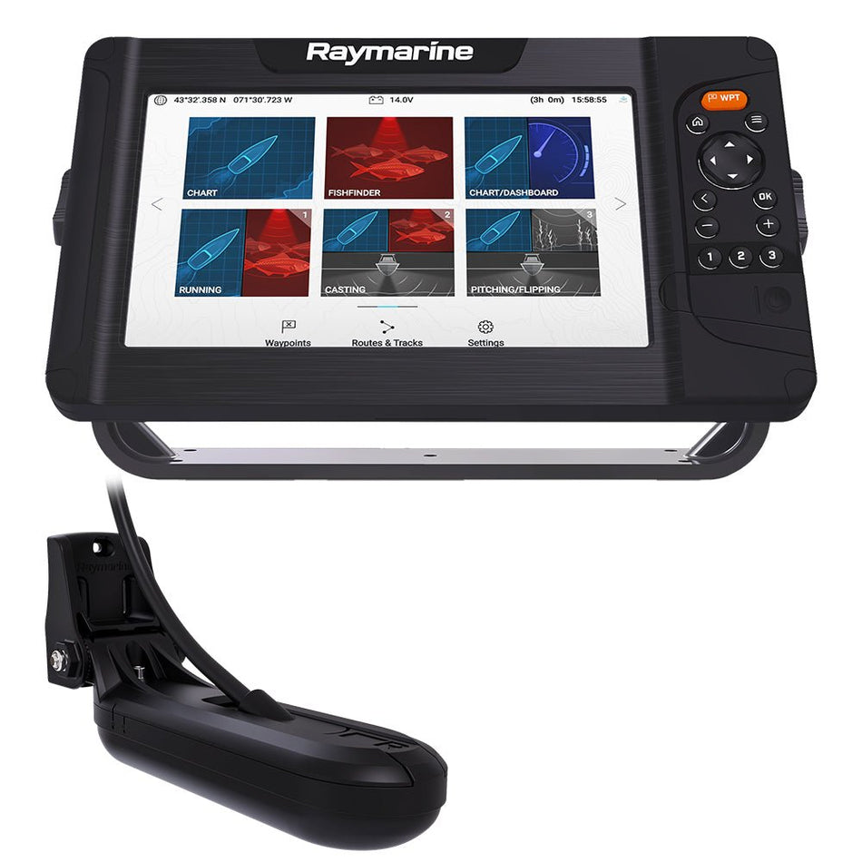 Raymarine Element 9 HV Combo w/HV - 100 Transducer & Nav+ US & Canada Chart - Get Tight Gear