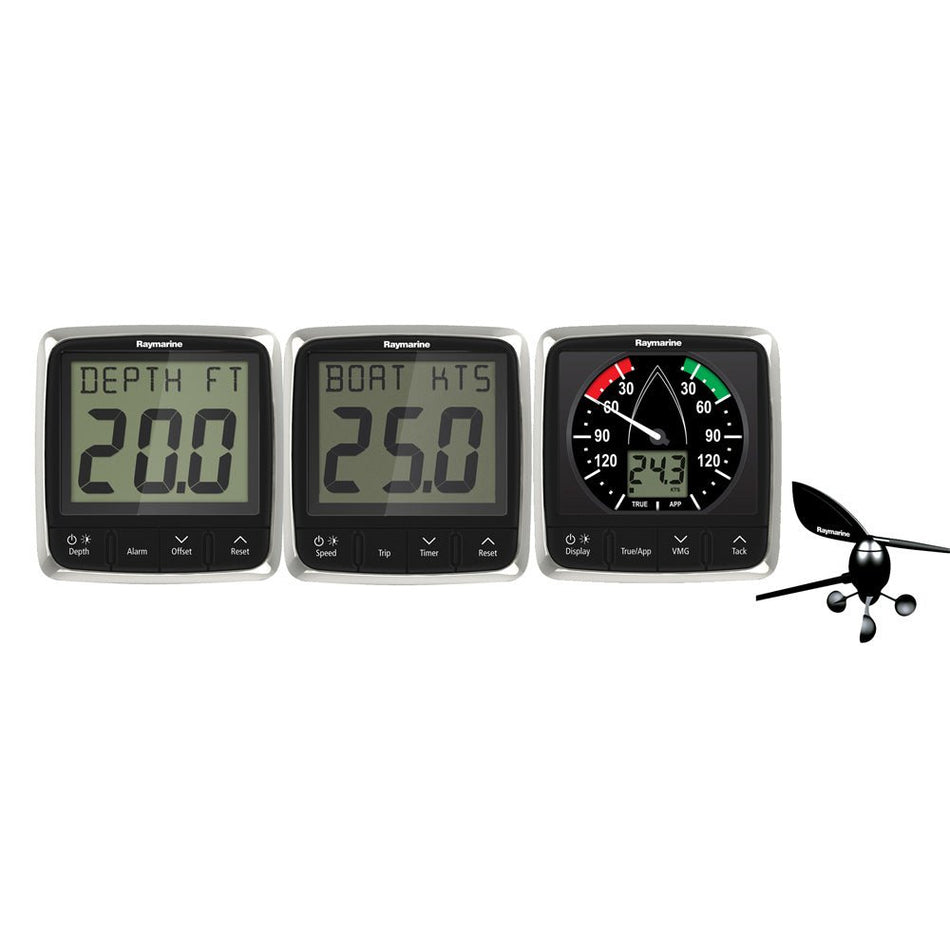 Raymarine i50/i60 Wind, Speed, Depth System Pack w/Transducers - Get Tight Gear