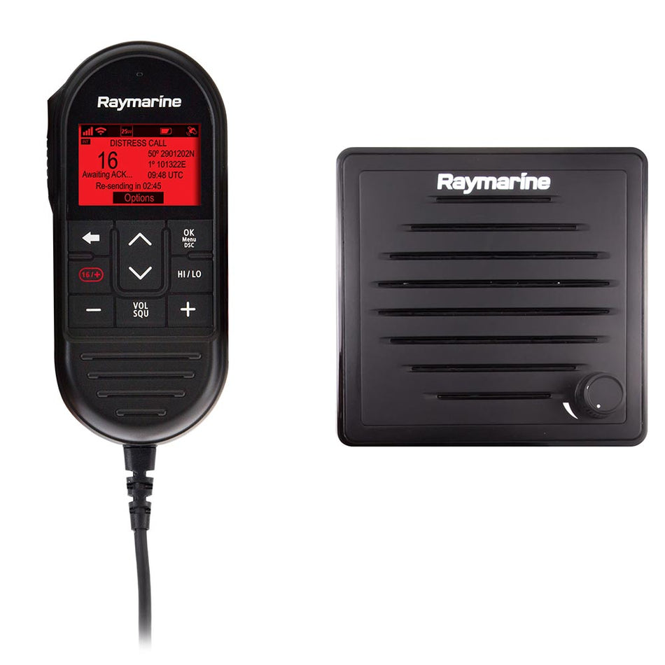Raymarine Ray90 Wired Second Station Kit w/Passive Speaker, RayMic Wired Handset & RayMic Extension Cable - 10M - Get Tight Gear