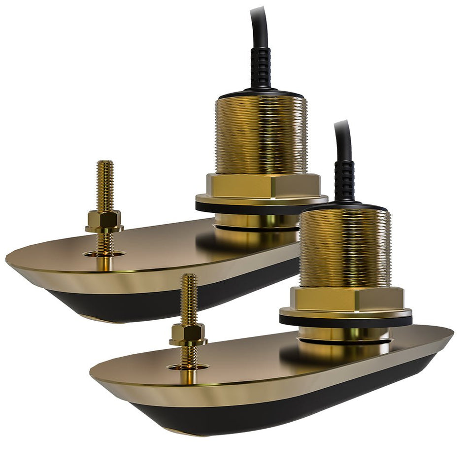 Raymarine RV - 212 RealVision 3D Bronze Thru - Hull Transducer Pair Pack - 12 - 8M Cable & Y - Cable - Get Tight Gear