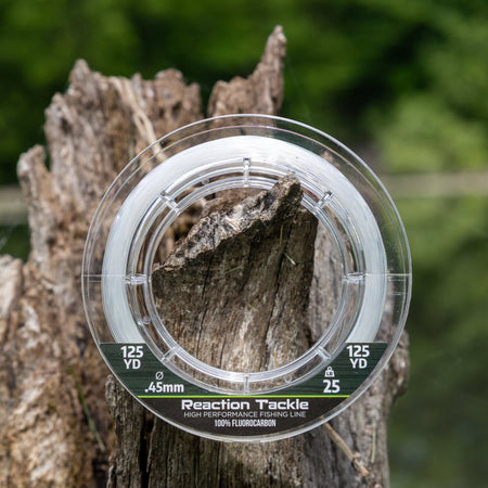 Reaction Tackle 100% Pure Fluorocarbon Fishing Line - Get Tight Gear