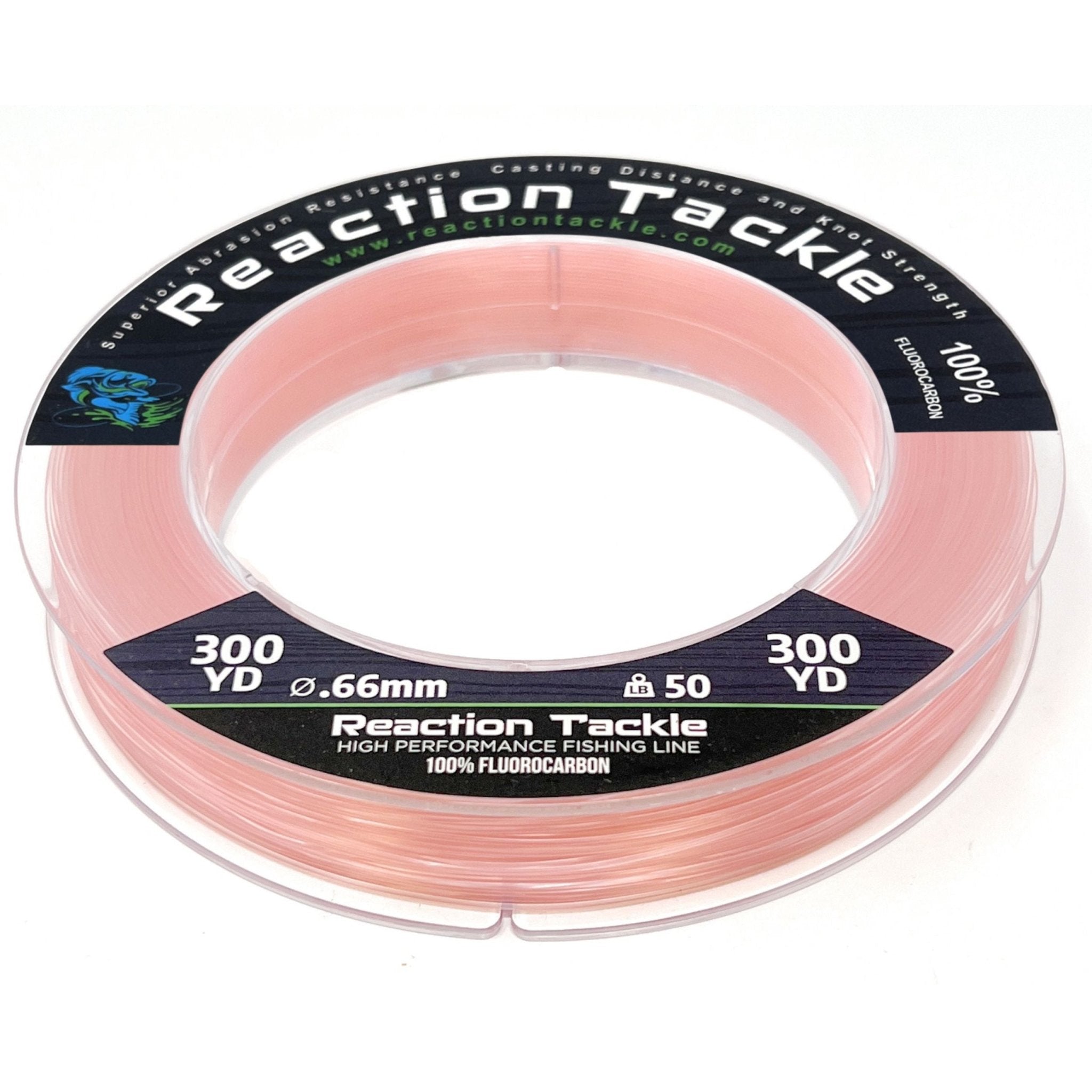 Reaction Tackle 100% Pure Fluorocarbon Fishing Line - Get Tight Gear