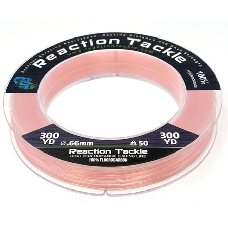 Reaction Tackle 100% Pure Fluorocarbon Fishing Line - Get Tight Gear