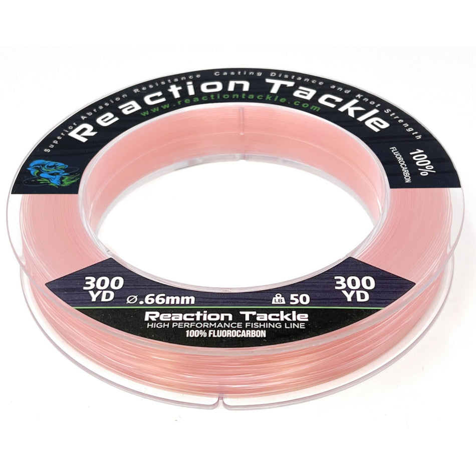 Reaction Tackle 100% Pure Fluorocarbon Fishing Line - Get Tight Gear