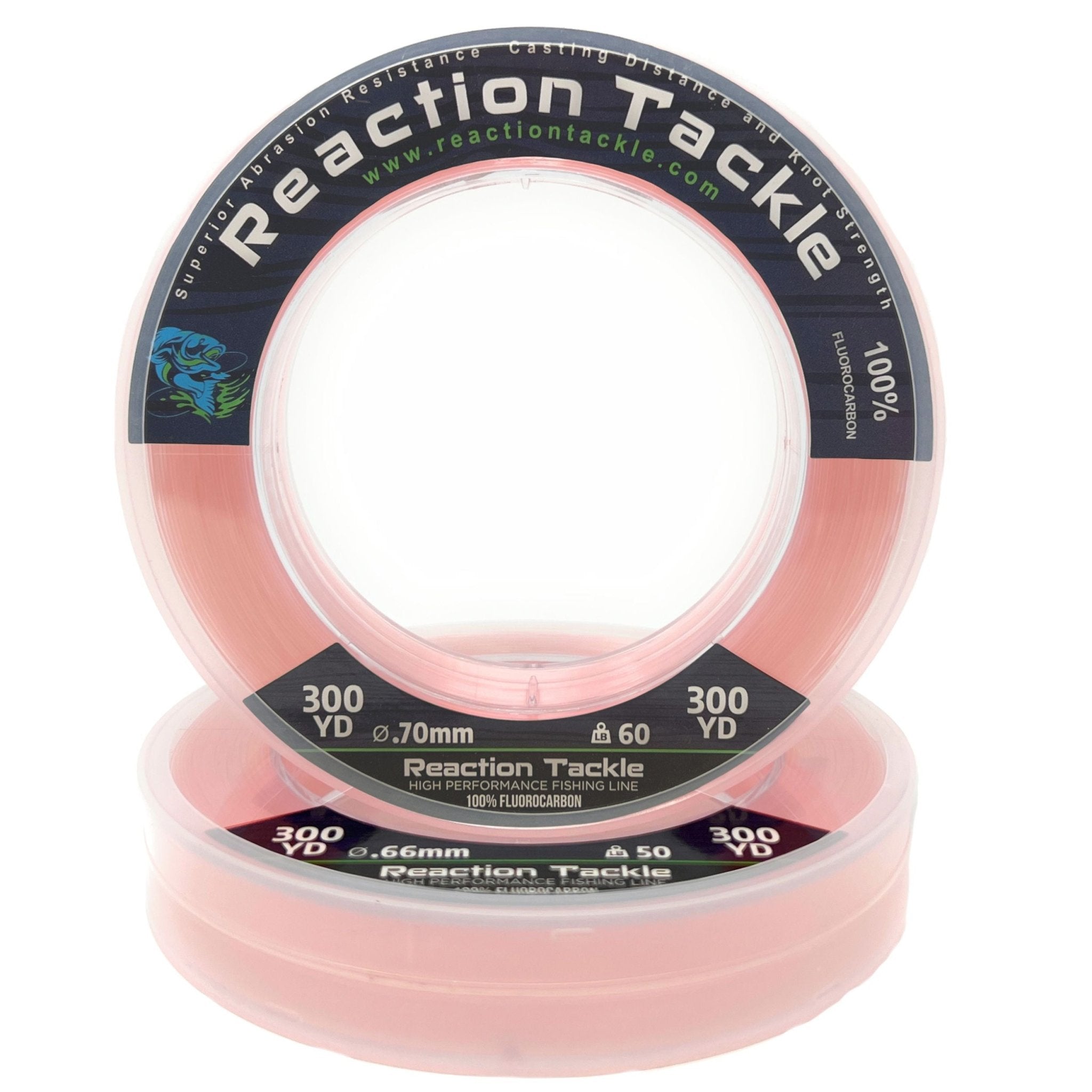 Reaction Tackle 100% Pure Fluorocarbon Fishing Line - Get Tight Gear