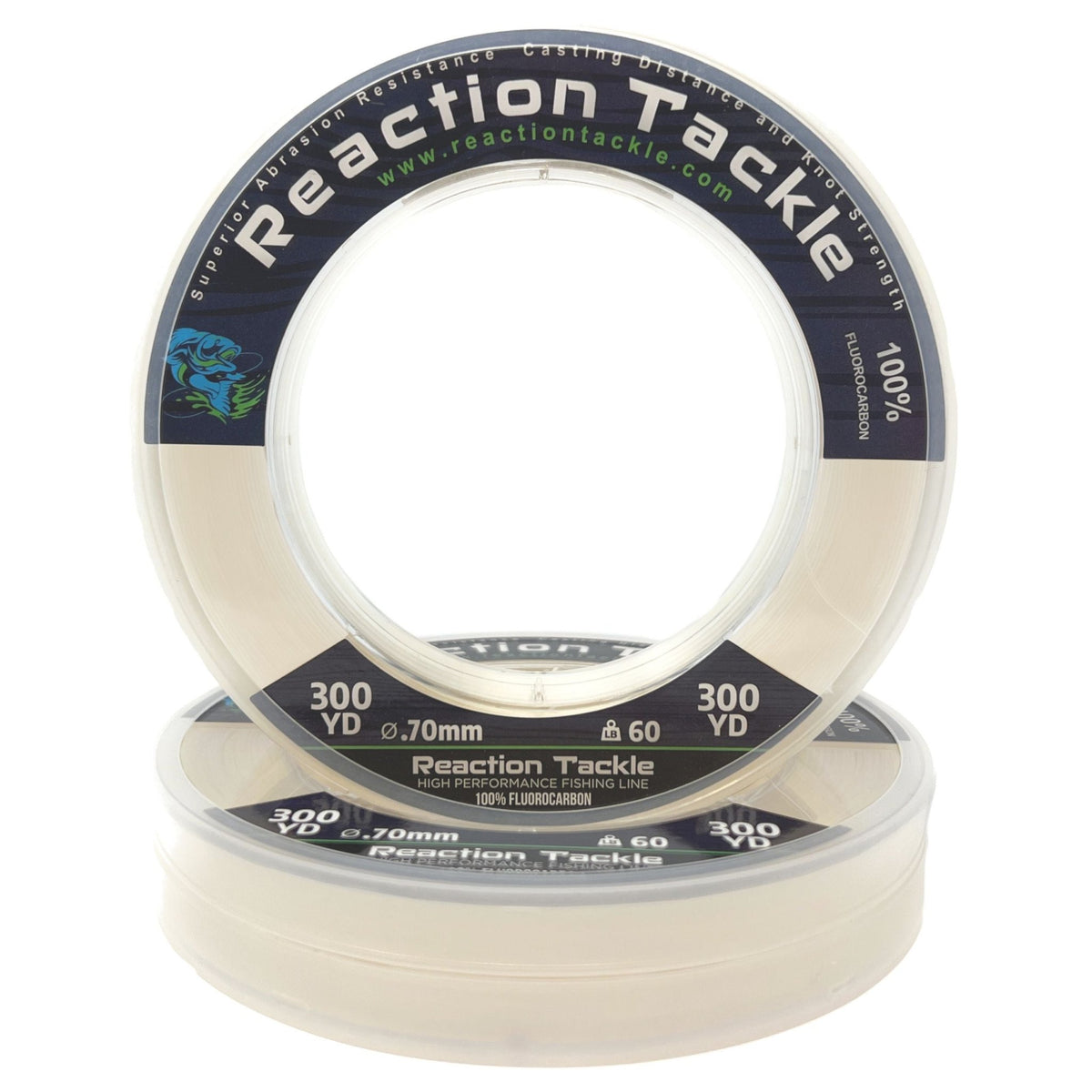 Reaction Tackle 100% Pure Fluorocarbon Fishing Line - Get Tight Gear