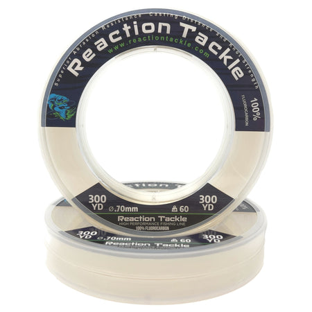 Reaction Tackle 100% Pure Fluorocarbon Fishing Line - Get Tight Gear