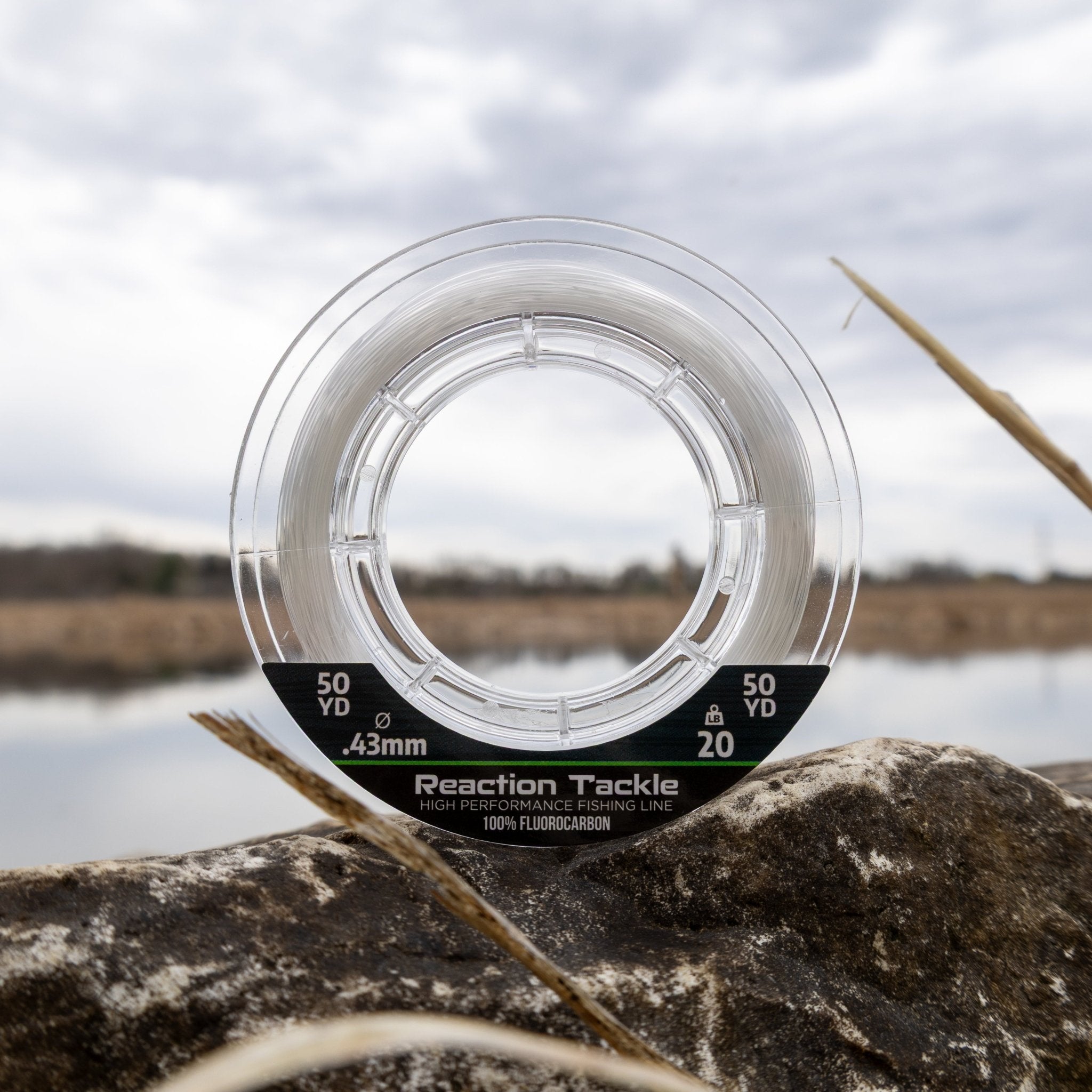 Reaction Tackle 100% Pure Fluorocarbon Fishing Line - Get Tight Gear