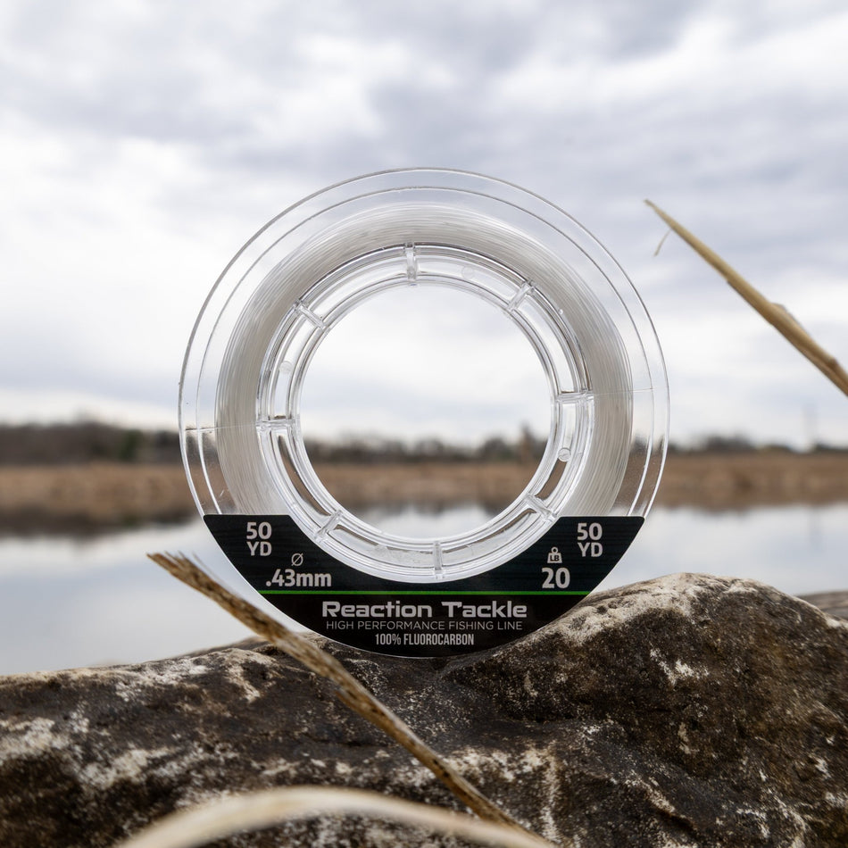 Reaction Tackle 100% Pure Fluorocarbon Fishing Line - Get Tight Gear