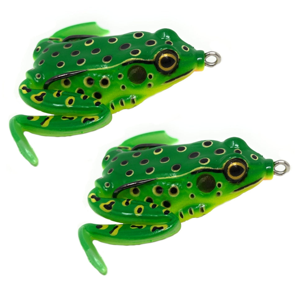 Reaction Tackle 2.25" Hollow Body Frogs with Swimming Legs (2 - Pack) - Get Tight Gear