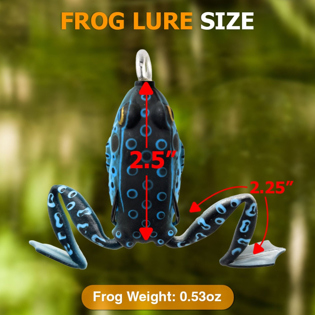 Reaction Tackle 2.25" Hollow Body Frogs with Swimming Legs (2 - Pack) - Get Tight Gear