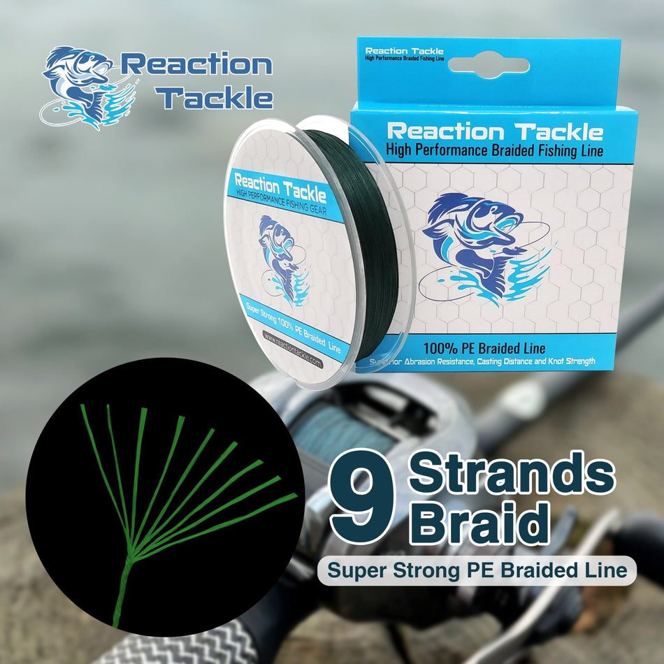 Reaction Tackle 9 Strand Braided Fishing Line - Get Tight Gear