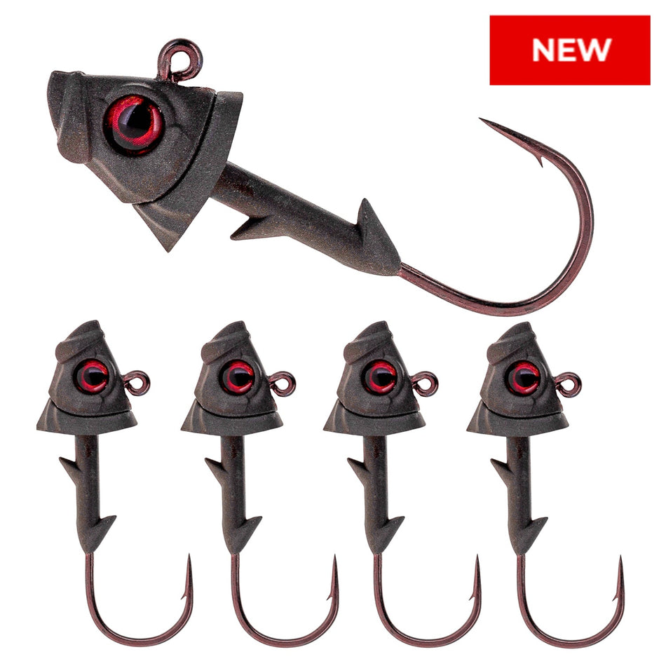Reaction Tackle 97% Pure Tungsten Swimbait Jig with Realistic Fish Head - 5 - PACK - New - Get Tight Gear