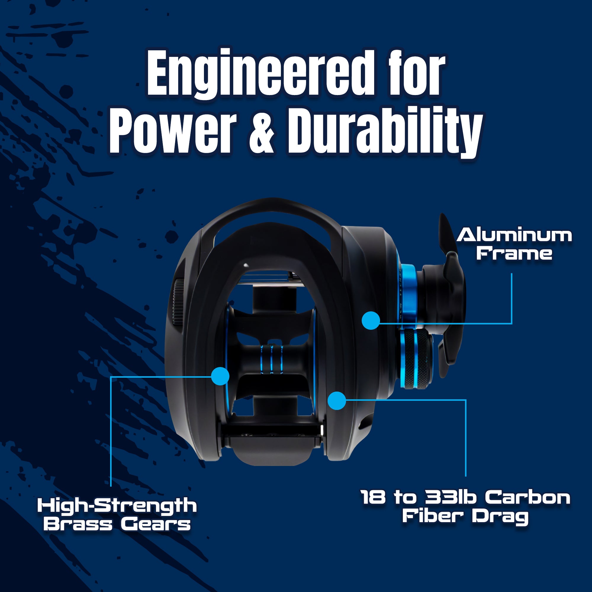 Reaction Tackle Baitcasting Fishing Reel – ProSpin Edition - 6.8:1 Gear Ratio - NEW - Get Tight Gear