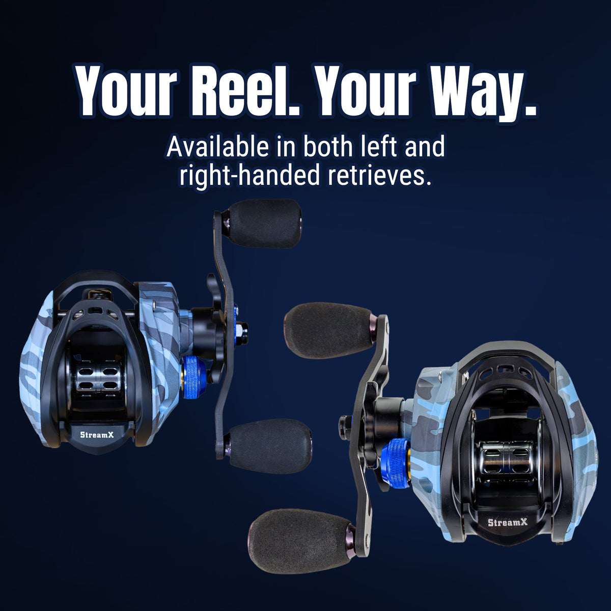 Reaction Tackle Baitcasting Fishing Reel - StreamX Edition - 7.5:1 gear ratio - NEW - Get Tight Gear