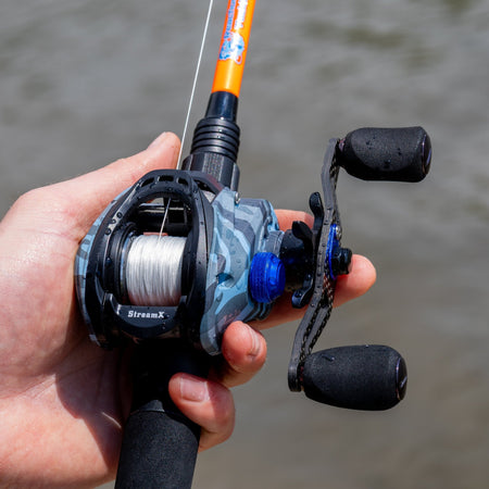 Reaction Tackle Baitcasting Fishing Reel - StreamX Edition - 7.5:1 gear ratio - NEW - Get Tight Gear